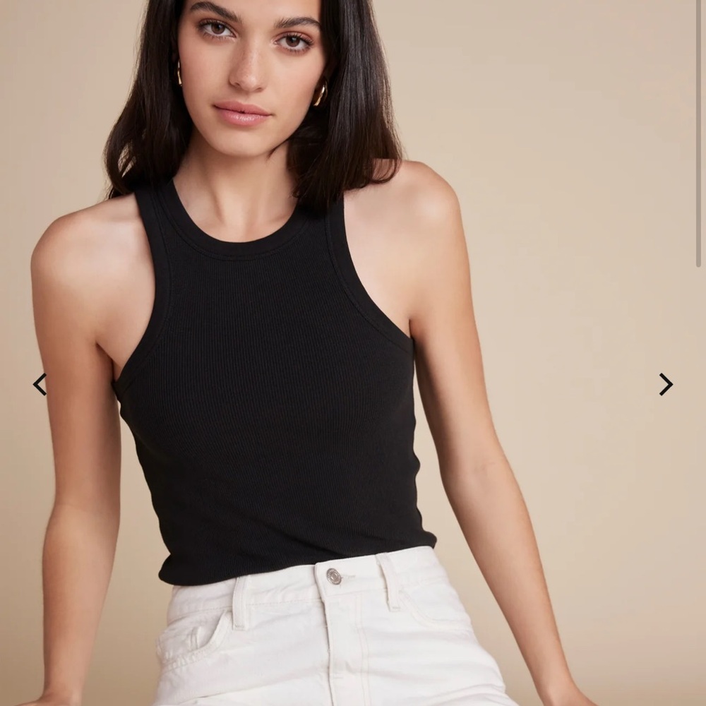 SOLD OUT NYC Black Fitted Tank Top with Racerback